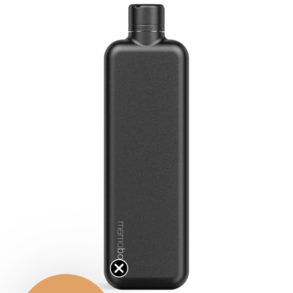 NIB MemoBottle(tm) slim black 20oz